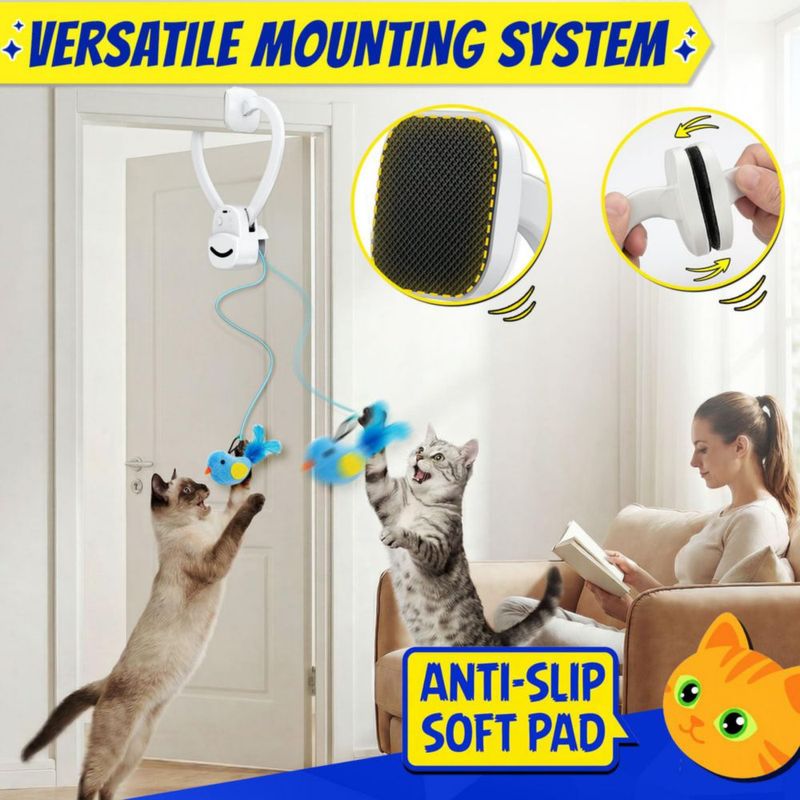 Juguete interactivo para gatos CATPICK con clip y recarga USB