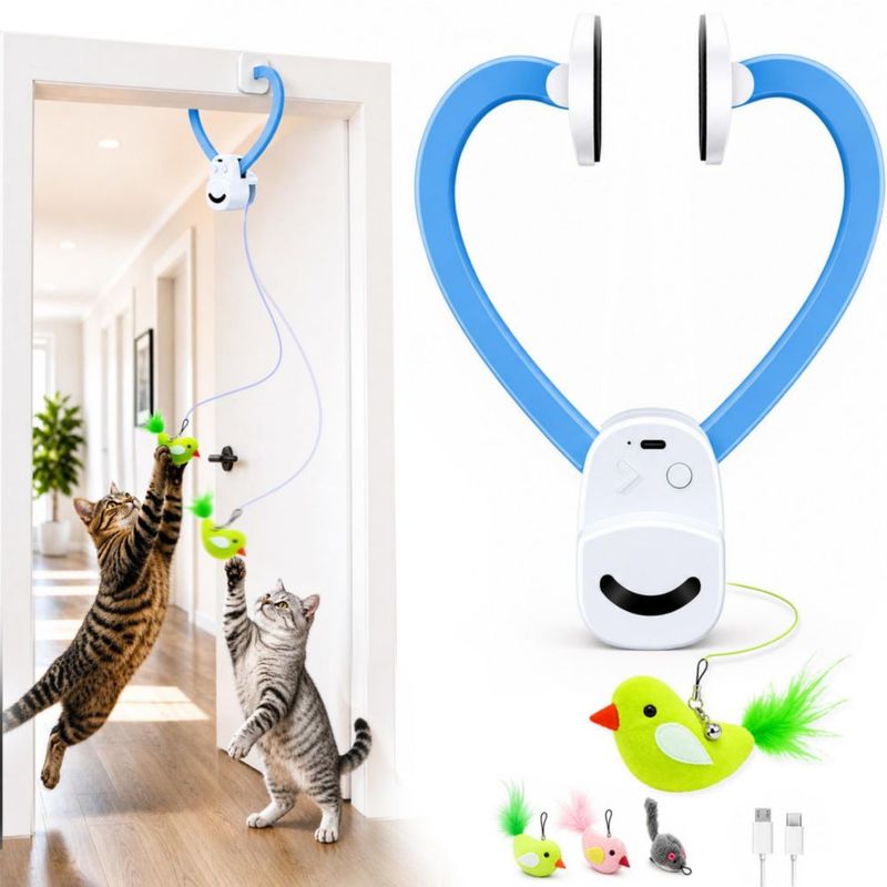 Juguete interactivo para gatos CATPICK con clip y recarga USB
