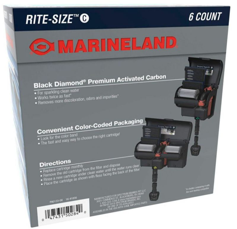 Cartucho de filtro MarineLand tamaño Rite (paquete de 24)