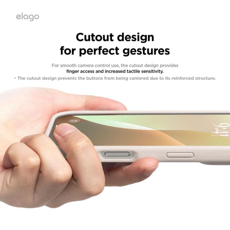 Funda elago para iPhone 16 Pro de silicona con acabado piedra