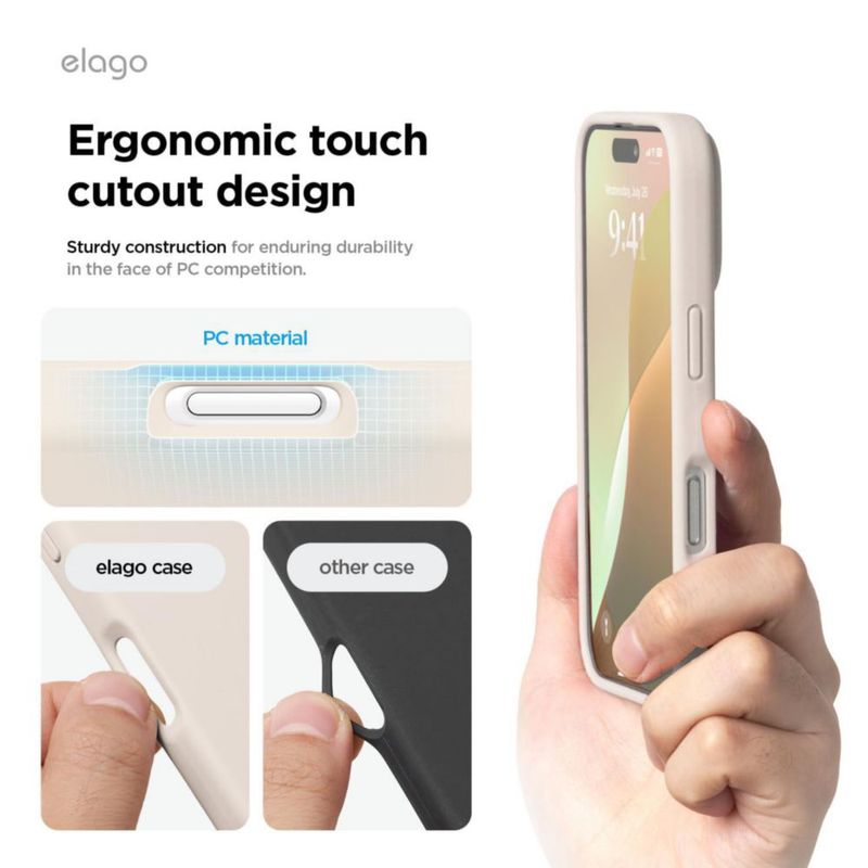 Funda elago para iPhone 16 Pro de silicona con acabado piedra