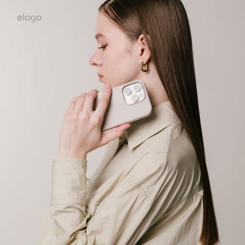 Funda elago para iPhone 16 Pro de silicona con acabado piedra