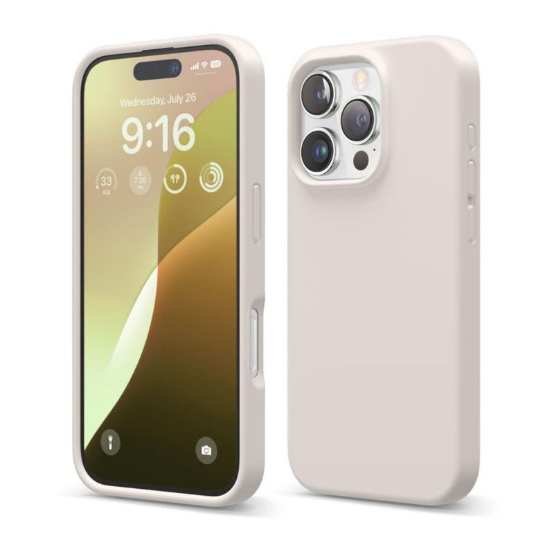 Funda elago para iPhone 16 Pro de silicona con acabado piedra