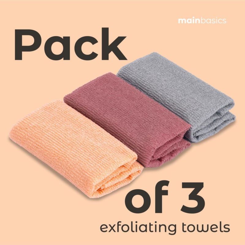 Toalla de Ducha MainBasics Juego de 3 Coral Reef 90x30 cm