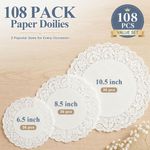 HAKSEN 108 piezas de manteles de encaje de papel de 65" 85" y 105" para mesa