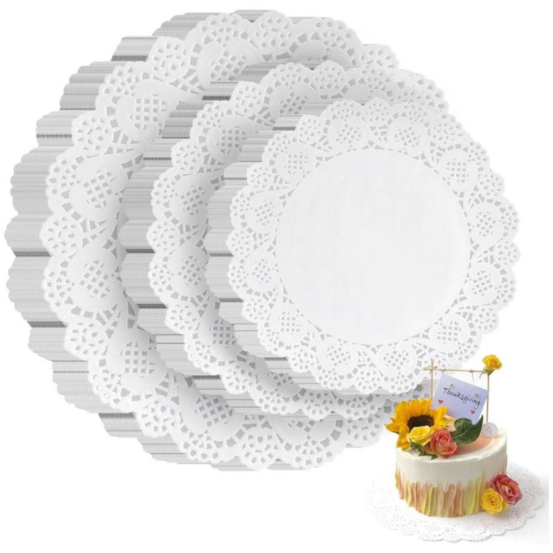 HAKSEN 108 piezas de manteles de encaje de papel de 65" 85" y 105" para mesa