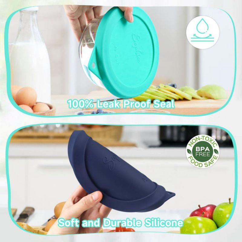 Tapa de silicona SOPHICO para cuencos de 4 tazas - Pack de 4