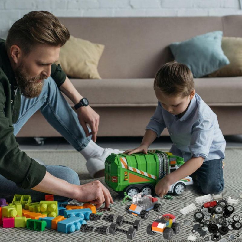 Bloques de Construcción LANMANUO Kit de 226 Piezas con Ruedas y Ejes
