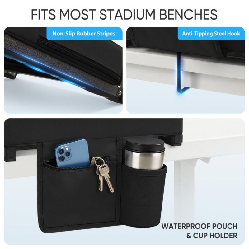Asiento de estadio Sekey con soporte lumbar de 8 cm 25 kg