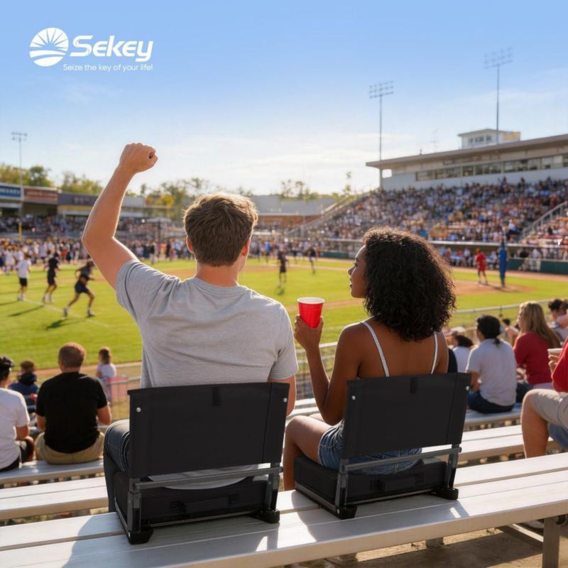 Asiento de estadio Sekey con soporte lumbar de 8 cm 25 kg