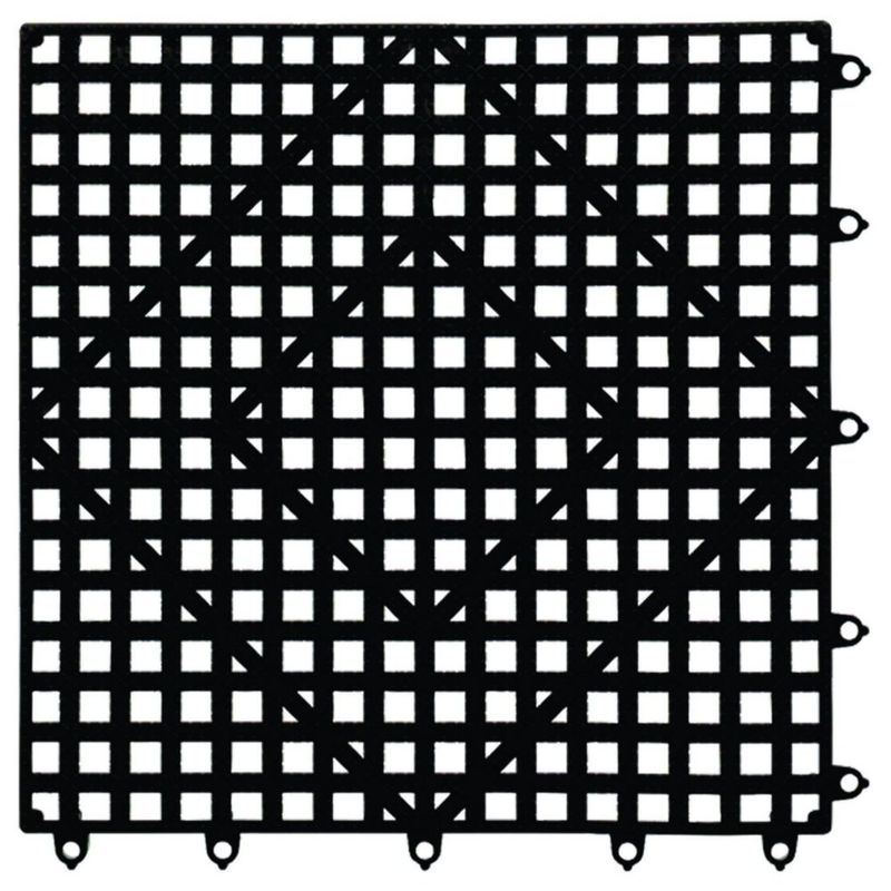 Alfombra de Suelo San Jamar 30 cm Negro 12 unidades