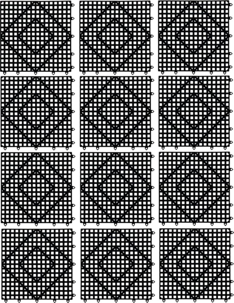 Alfombra de Suelo San Jamar 30 cm Negro 12 unidades