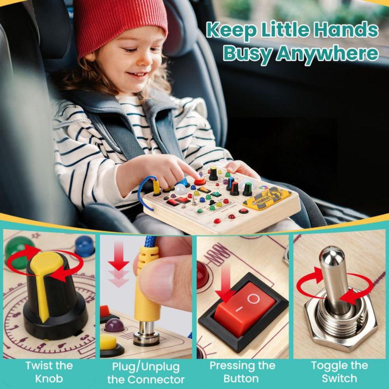 Tablero de actividades Talkfun Montessori para niños de 1 a 3 años - Regalo