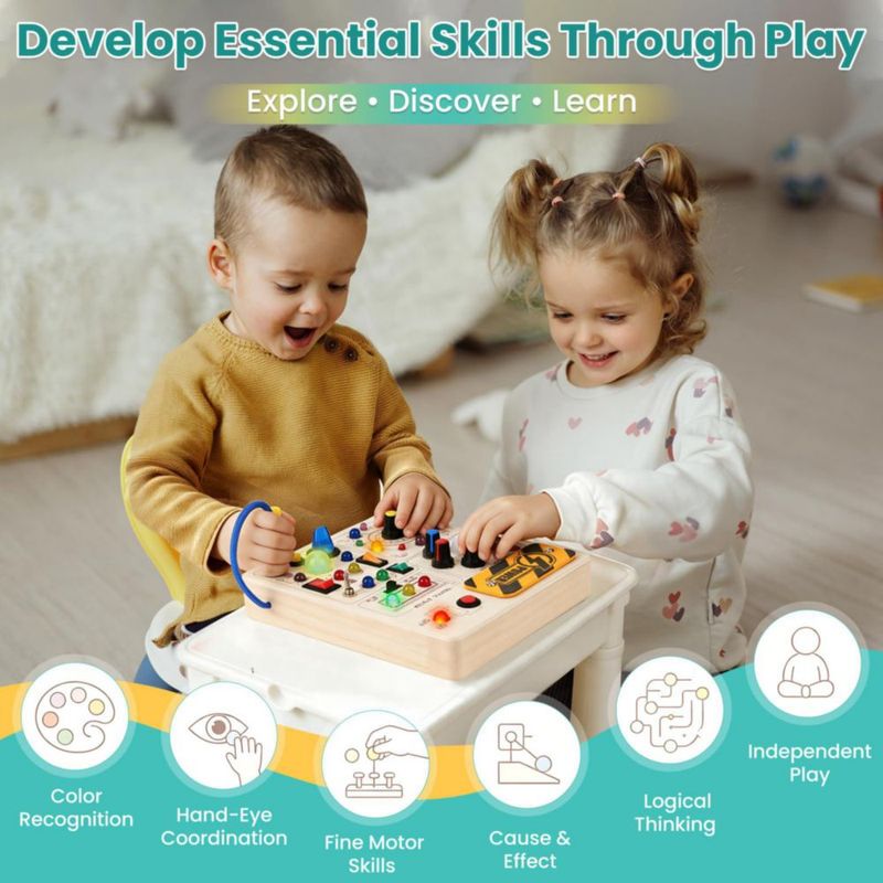 Tablero de actividades Talkfun Montessori para niños de 1 a 3 años - Regalo