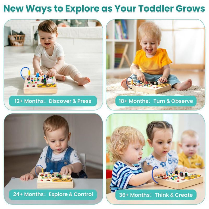 Tablero de actividades Talkfun Montessori para niños de 1 a 3 años - Regalo