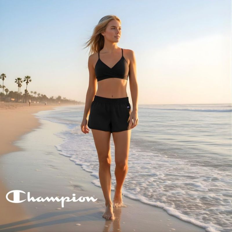 Shorts de baño Champion 8 cm de secado rápido con protección UPF 50+