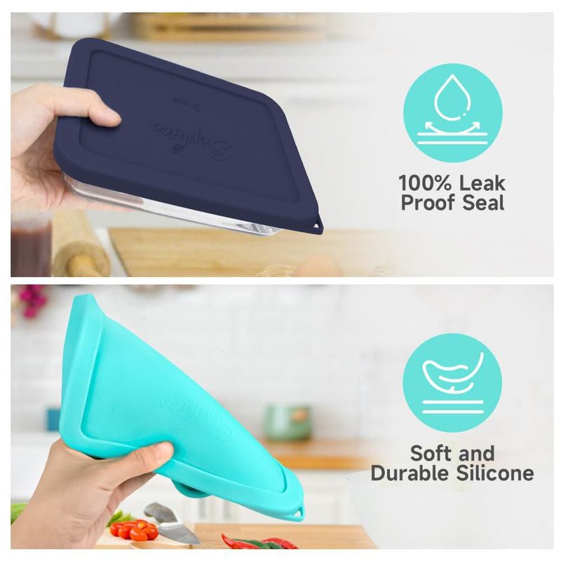 Tapa de silicona SOPHICO para cuenco de 3 tazas – Pack de 2