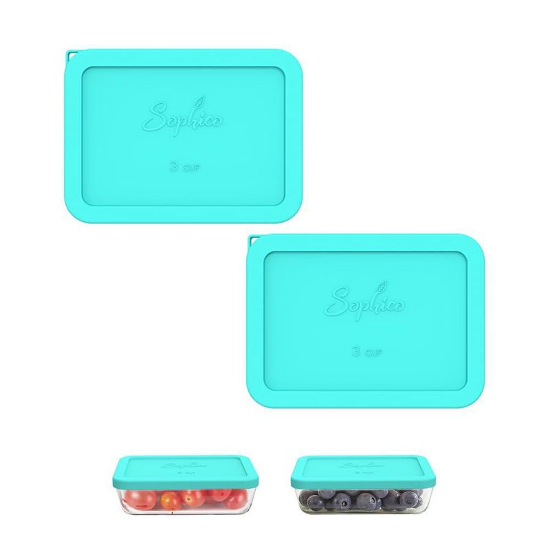 Tapa de silicona SOPHICO para cuenco de 3 tazas – Pack de 2