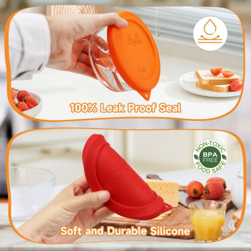Tapa de silicona SOPHICO para cuencos de 2 tazas – Pack de 2