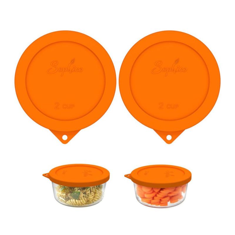 Tapa de silicona SOPHICO para cuencos de 2 tazas – Pack de 2