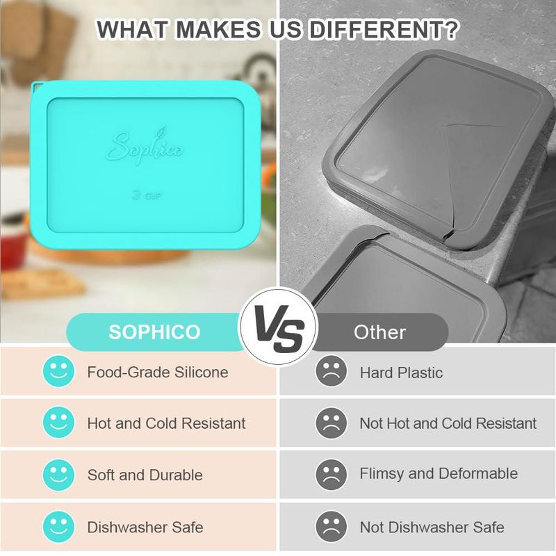 Tapa de silicona SOPHICO 4 unidades para 3 tazas