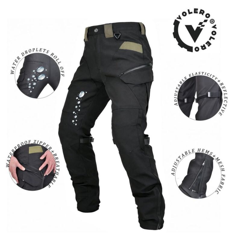 PANTALONES VOLERO para Motocicleta X-Large con Armadura CE y Detalles Reflectantes