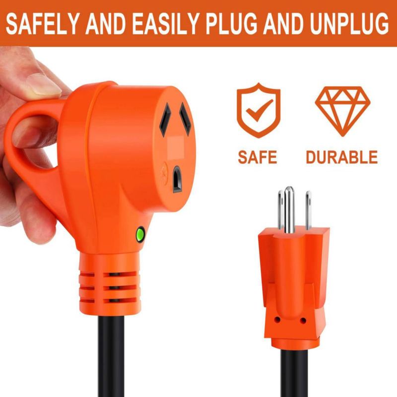 Adaptador RV Ficstar 30A a 110V NEMA 5-15P TT-30R