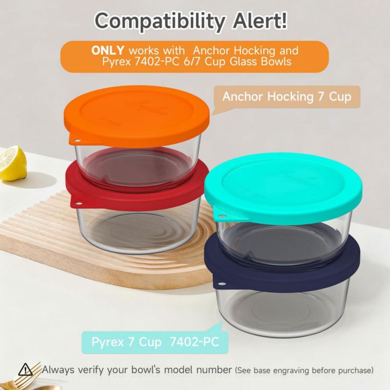 Tapa de silicona SOPHICO para cuencos de 7 tazas – Pack de 4