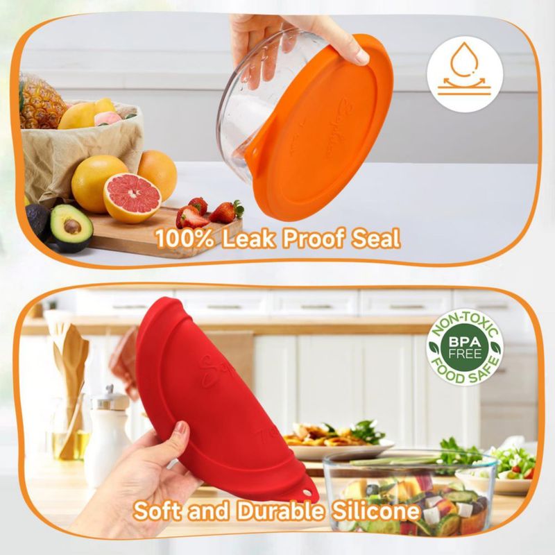 Tapa de silicona SOPHICO para cuencos de 7 tazas – Pack de 4