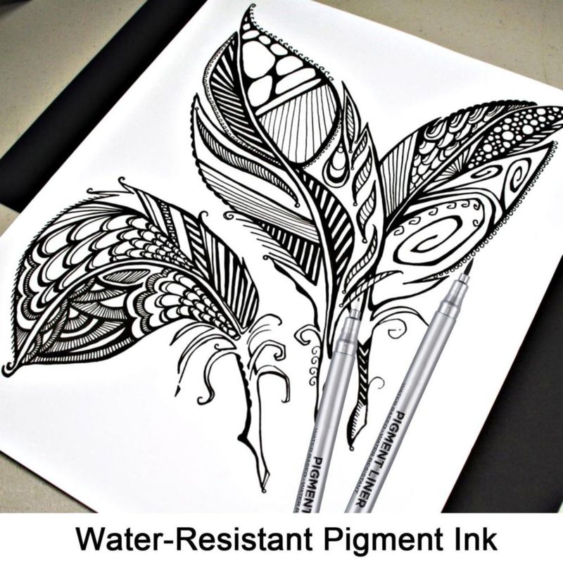 Plumas Fineliner Dyvicl 9 unidades - Tinta negra de archivo