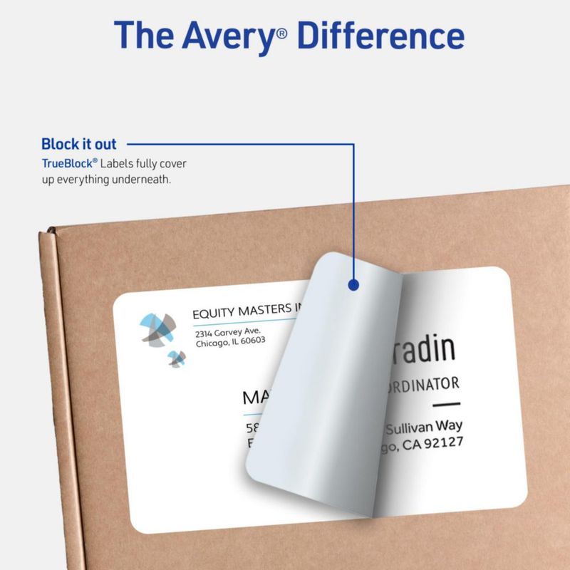 Etiquetas Avery blancas para láser 21 × 28 cm caja de 100 hojas
