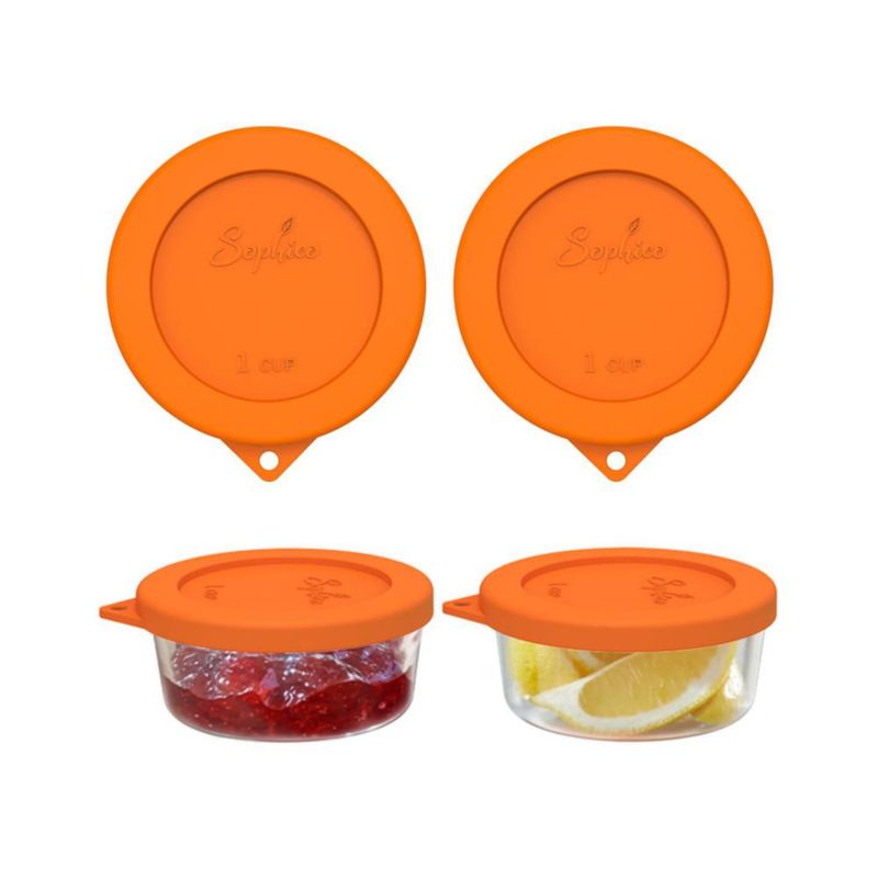 Tapa para Recipiente SOPHICO Pack de 2 Silicona 237 ml