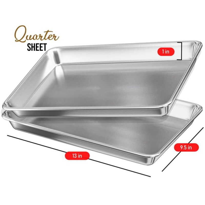Bandeja para hornear EATEX 2 unidades 33 × 24 × 3 cm resistente a deformaciones