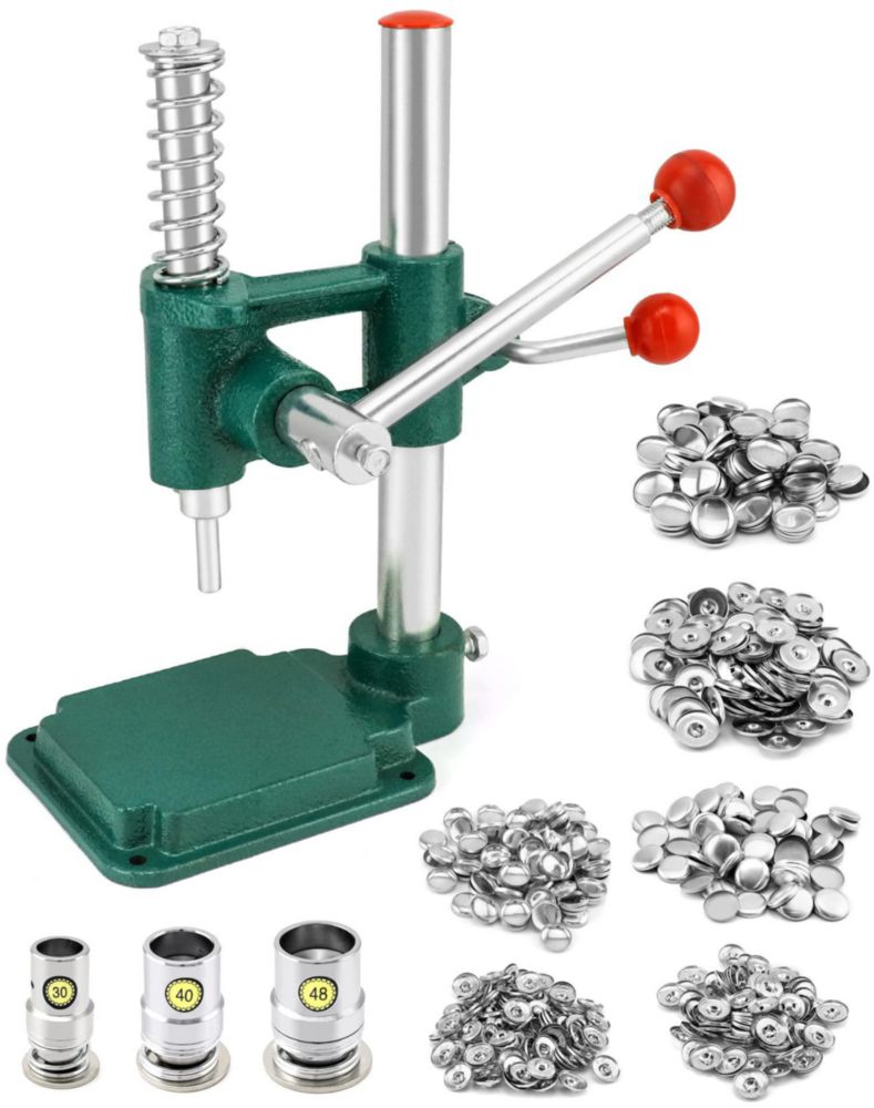 Máquina de Botones QWORK con 3 Troqueles y Prensa Ajustable