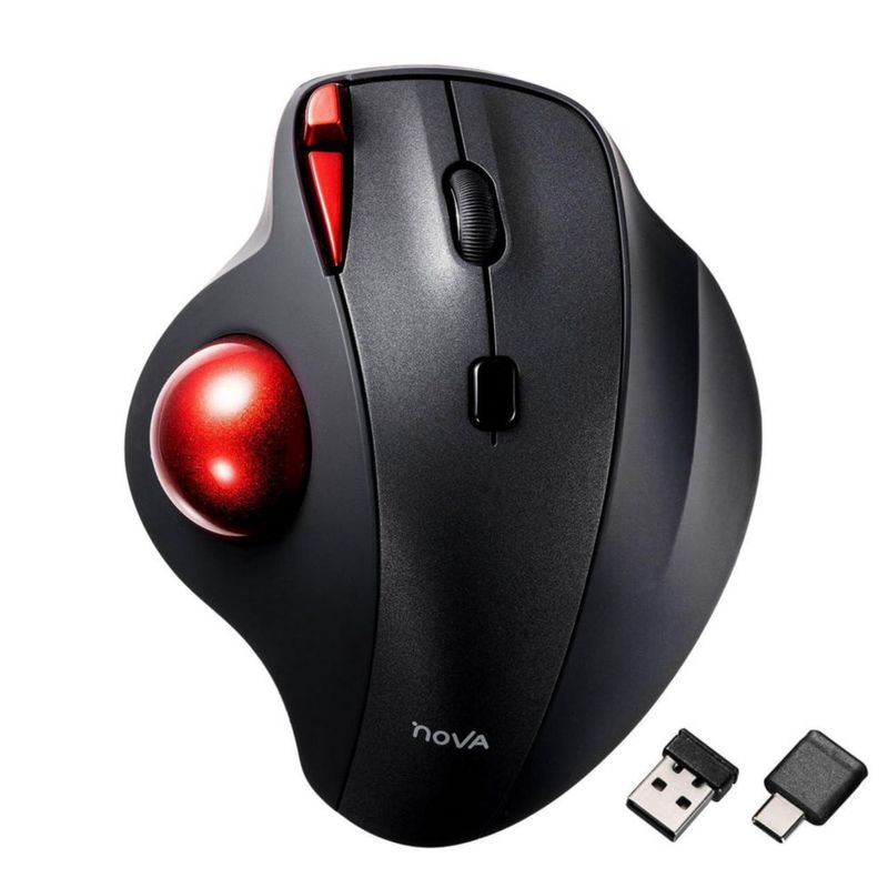 Ratón con bola SANWA 2.4G inalámbrico silencioso USB-A/C