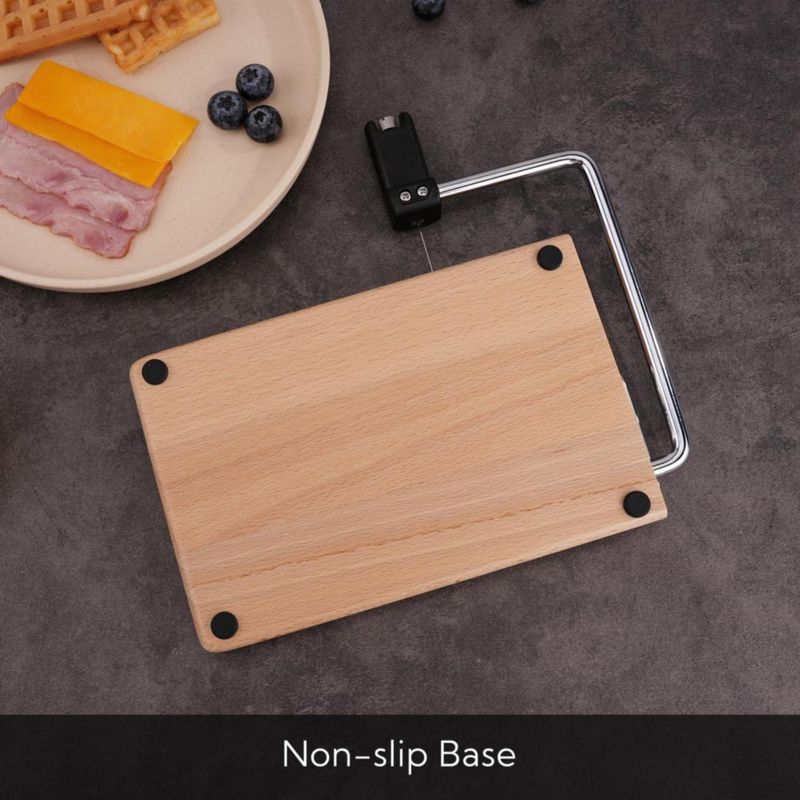 Cortador de Queso KITCHENDAO con Tabla de Haya Ajustable