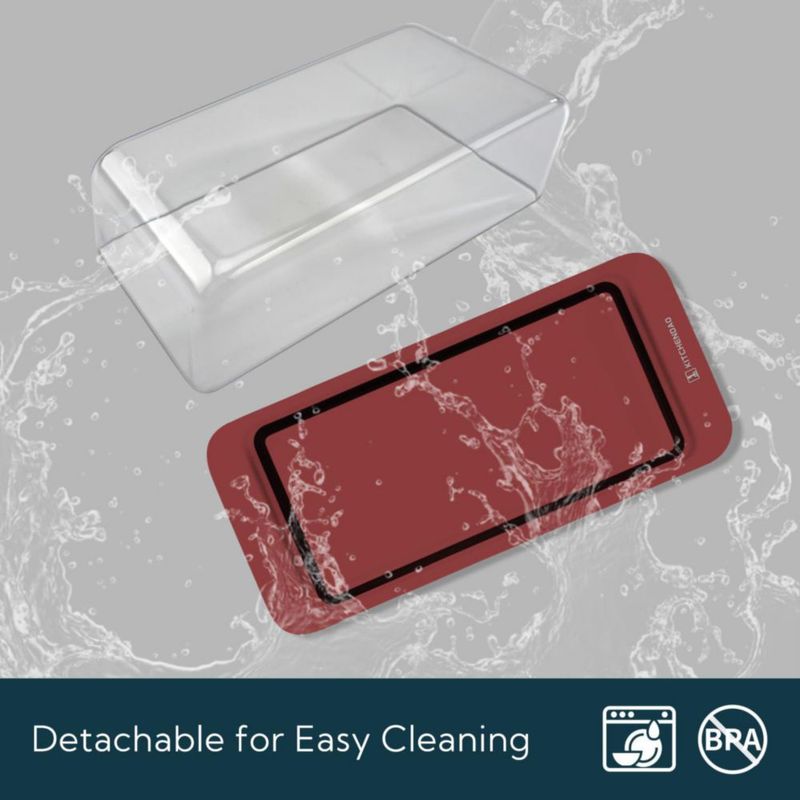 Recipiente hermético para mantequilla KITCHENDAO rojo libre de BPA