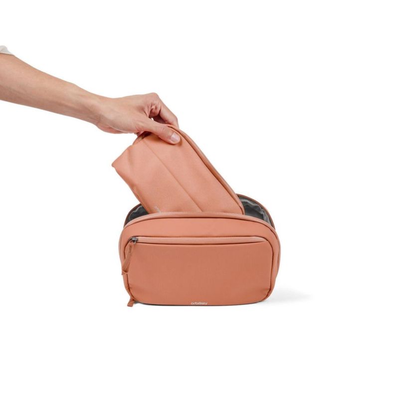 Bolsa de almacenamiento Orbitkey 2‑en‑1 para accesorios tecnológicos – Rosa