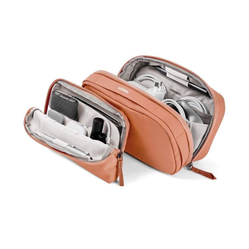 Bolsa de almacenamiento Orbitkey 2‑en‑1 para accesorios tecnológicos – Rosa