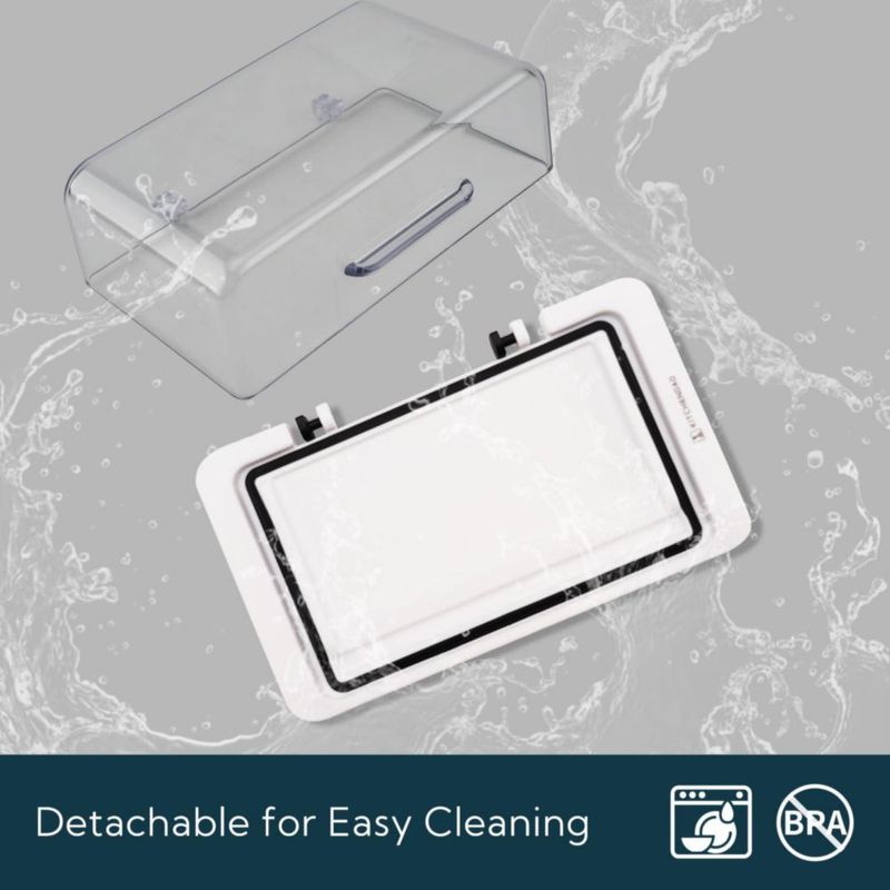 Recipiente hermético con tapa abatible para mantequilla KITCHENDAO – Blanco