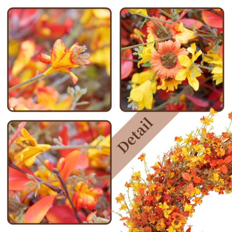 Corona DIYFLORU 71 cm – Gran decoración otoñal