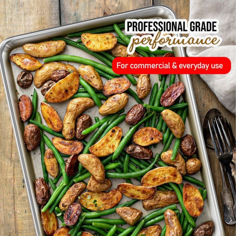 Bandeja de hornear de aluminio EATEX 28 × 39 cm juego de 2