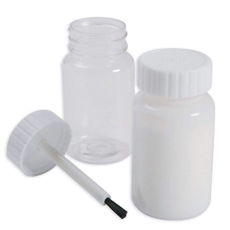 Botella S&S Worldwide 8 cm 80 ml con Pincel - Pack de 12