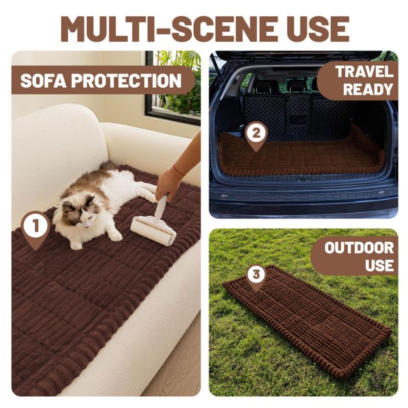 Cubre Asiento de Coche para Perro CoSofSLIP 60x122 cm Marrón Oscuro