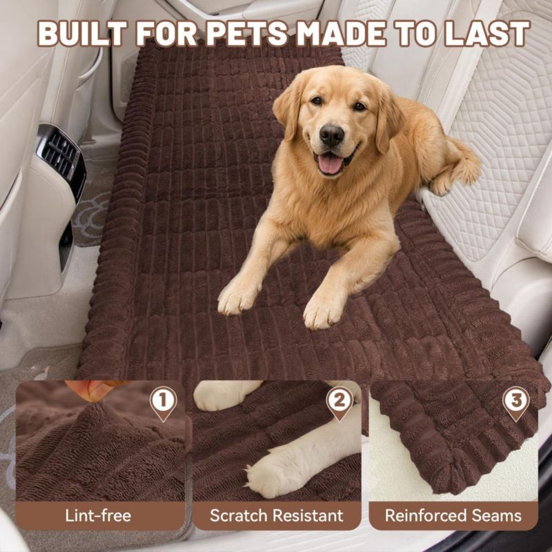 Cubre Asiento de Coche para Perro CoSofSLIP 60x122 cm Marrón Oscuro