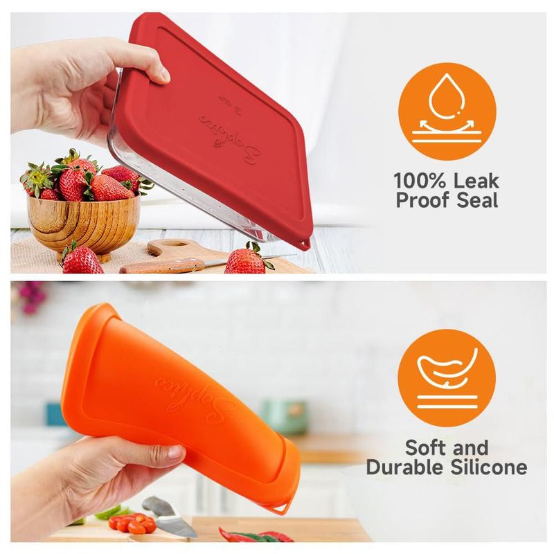 Tapa de Contenedor SOPHICO 4 unidades de silicona para cuencos de 3 tazas