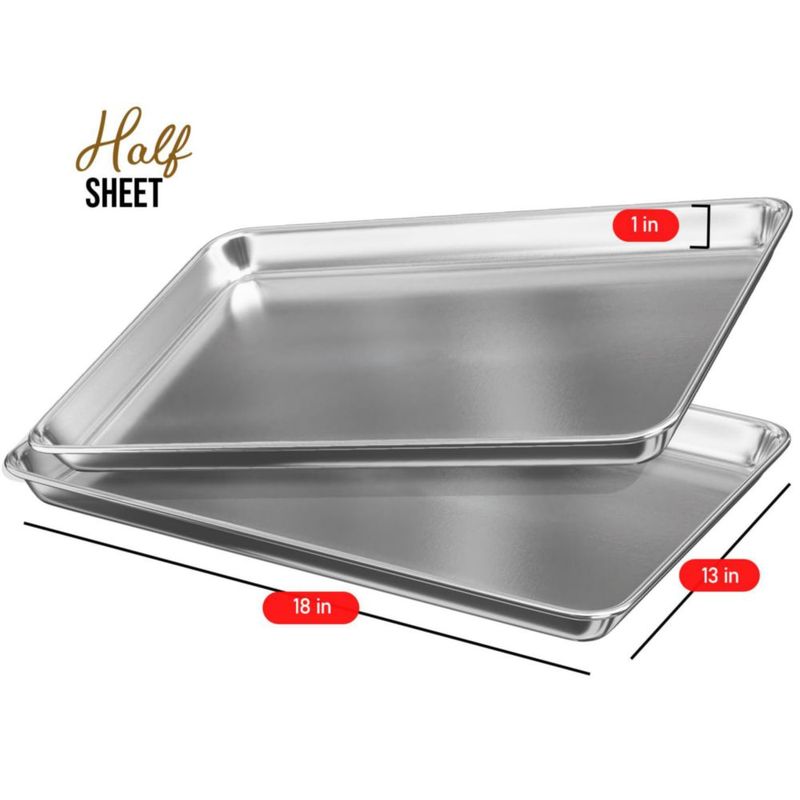 Bandeja de hornear de aluminio EATEX 46 x 33 cm paquete de 2
