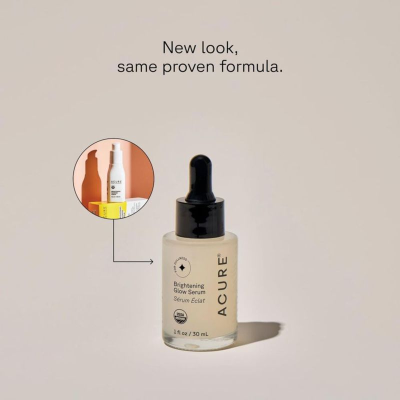 Suero facial Acure 30 ml (2 unidades) Iluminador y radiante