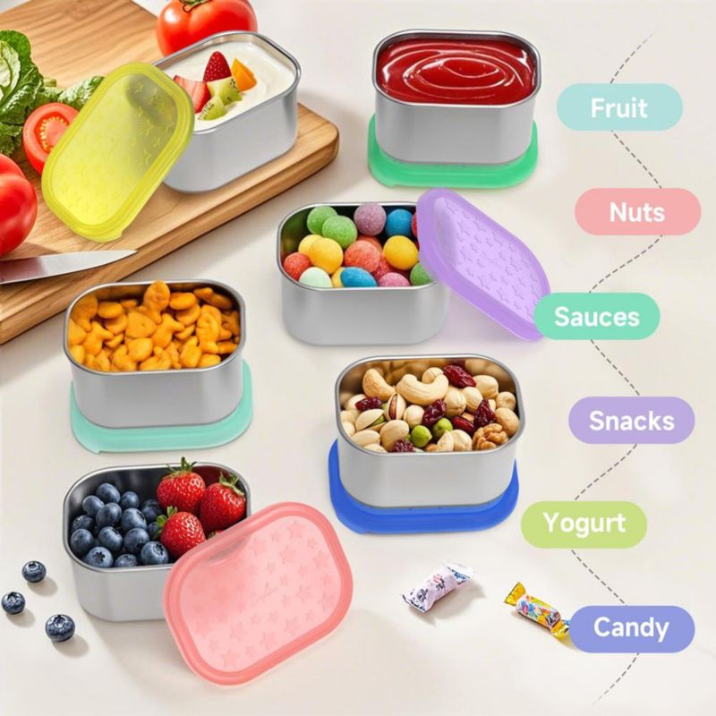 Contenedor de Snacks SOPHICO 230 ml con Tapa de Silicona – Pack de 6