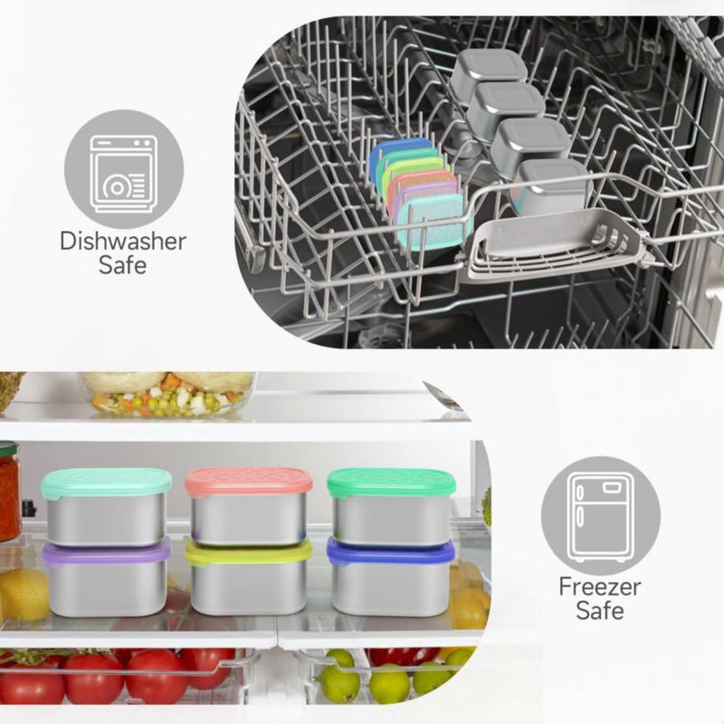 Contenedor de Snacks SOPHICO 230 ml con Tapa de Silicona – Pack de 6